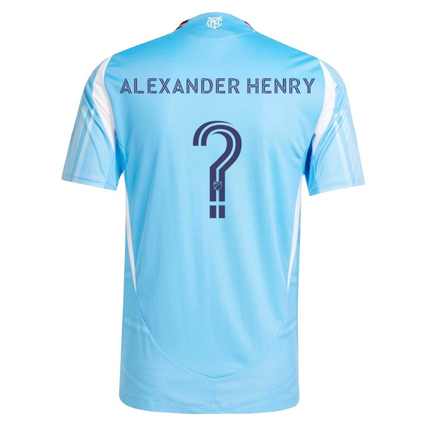 Danxen Mulher Camisola Liam Alexander Henry #0 Azul Celeste Branco Principal 2026/27 Camisa