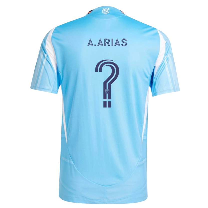 Danxen Mulher Camisola Abner Arias #0 Azul Celeste Branco Principal 2026/27 Camisa
