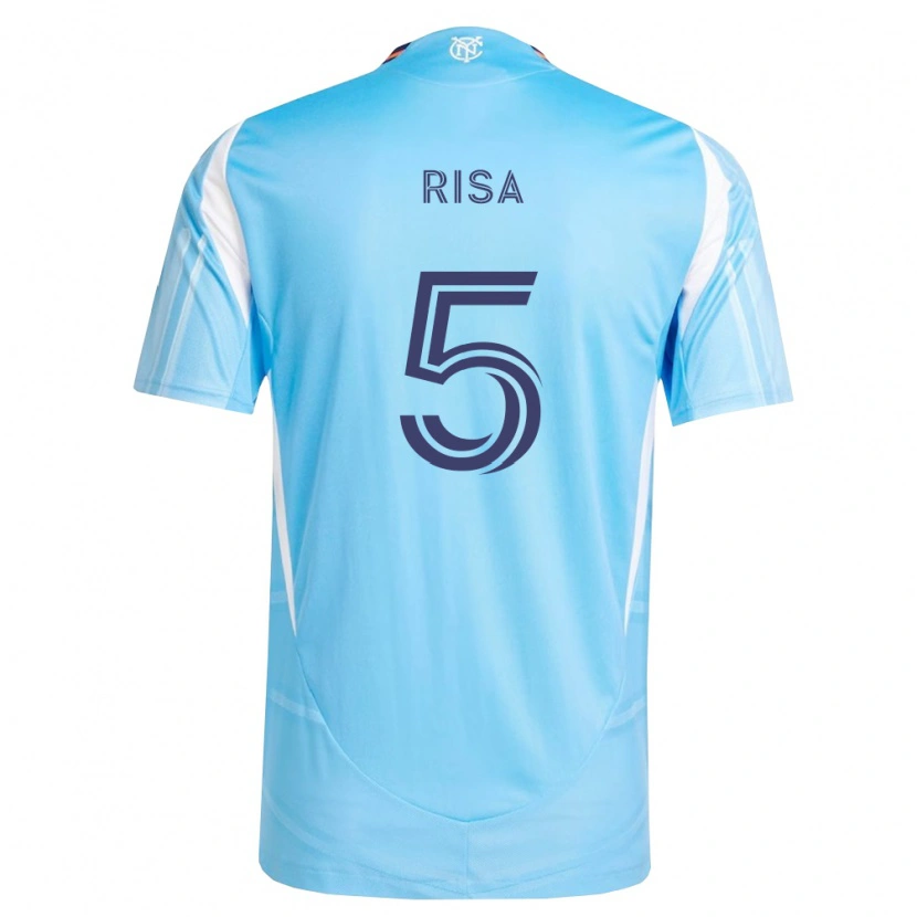 Danxen Mulher Camisola Birk Risa #5 Azul Celeste Branco Principal 2026/27 Camisa