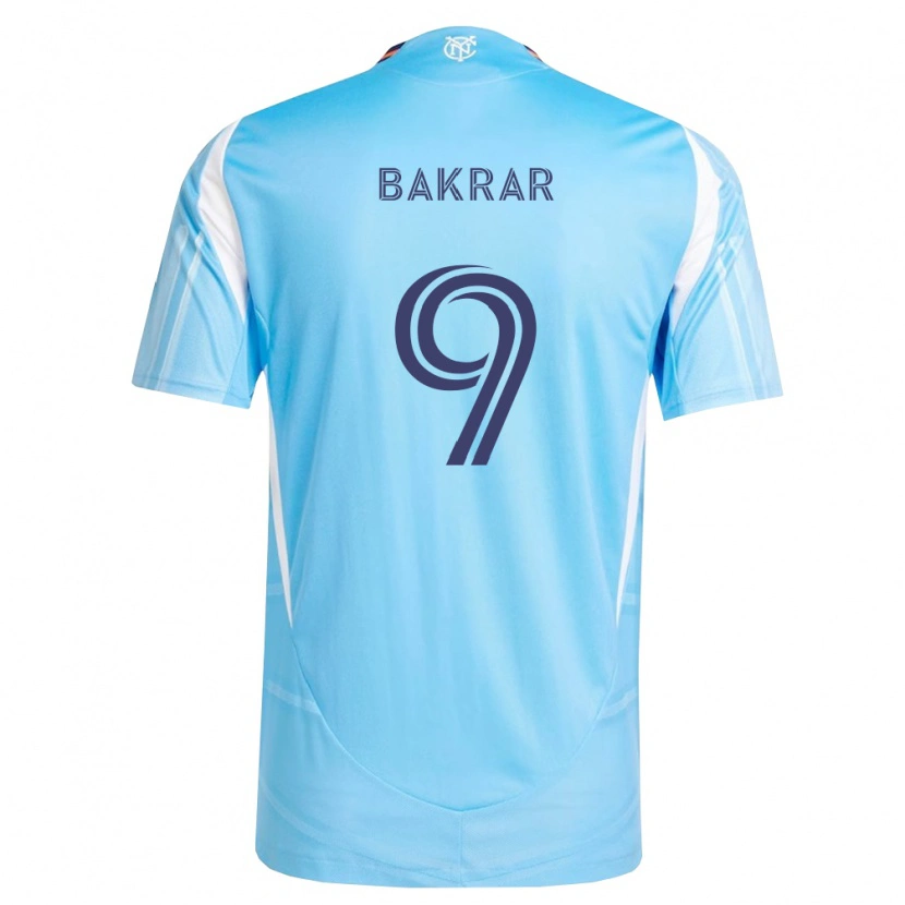 Danxen Mulher Camisola Monsef Bakrar #9 Azul Celeste Branco Principal 2026/27 Camisa
