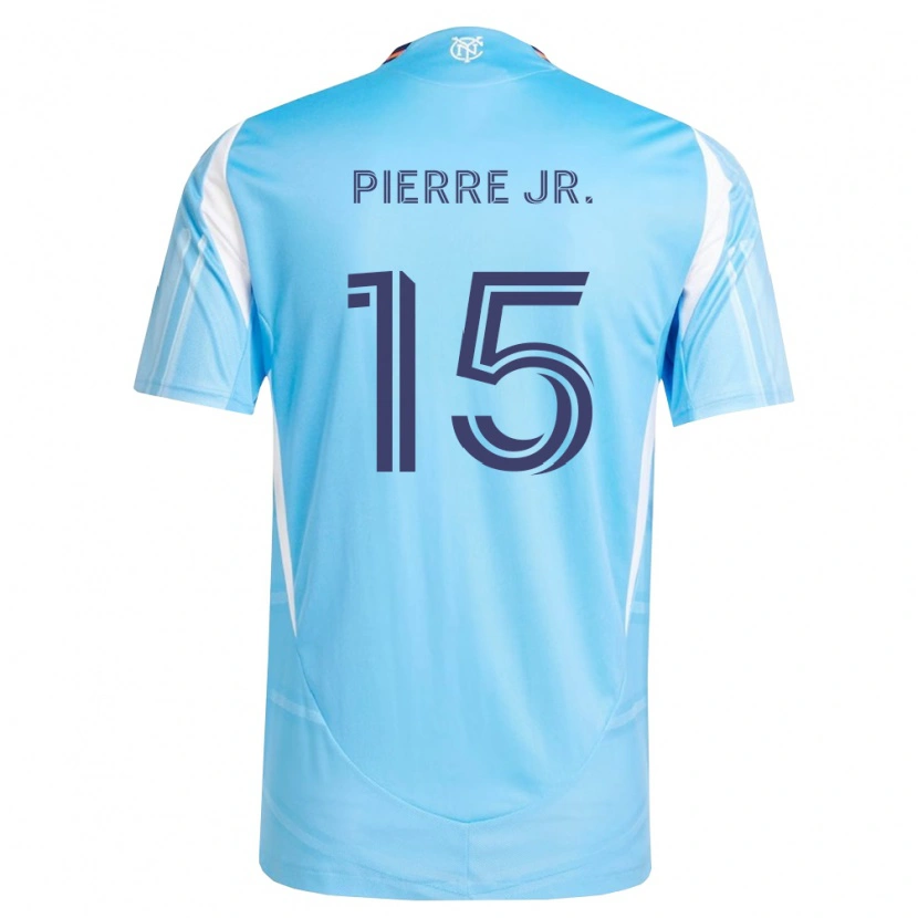 Danxen Mulher Camisola Kevin Pierre Jr. #15 Azul Celeste Branco Principal 2026/27 Camisa