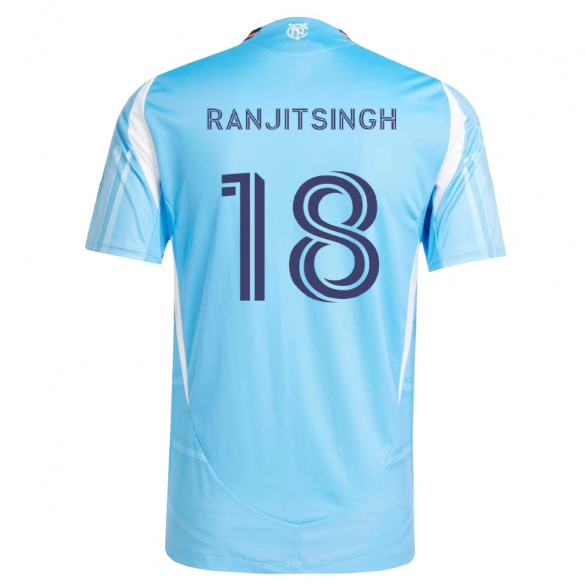Danxen Mulher Camisola Greg Ranjitsingh #18 Azul Celeste Branco Principal 2026/27 Camisa