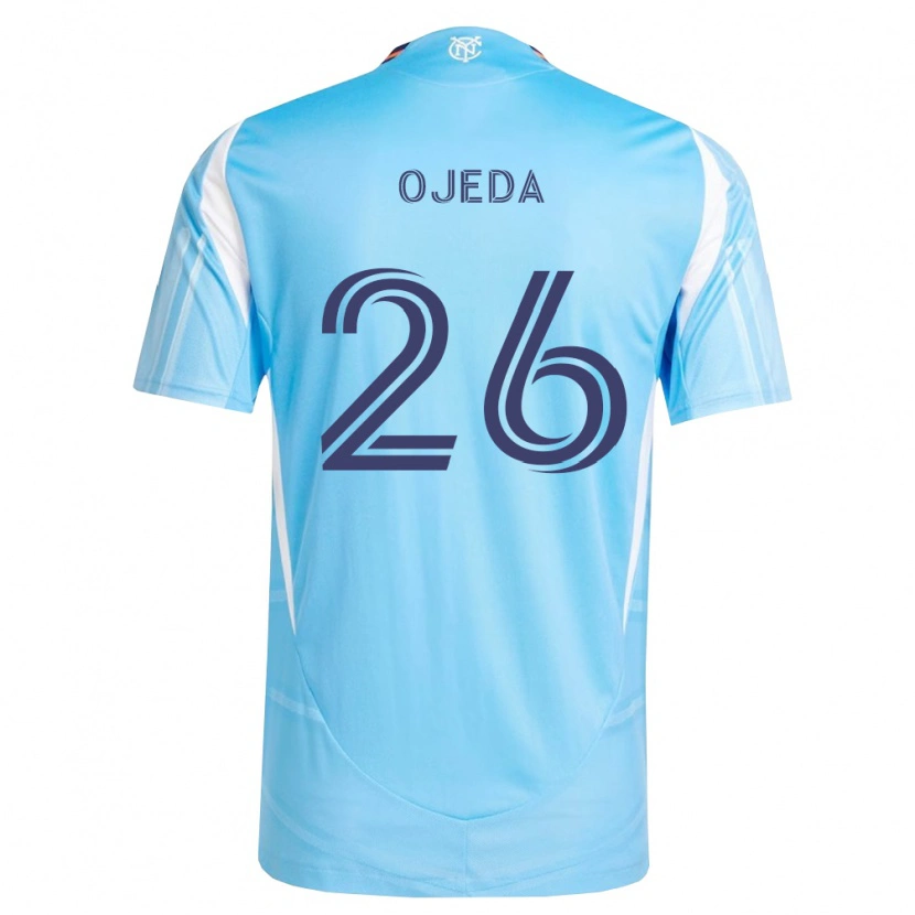 Danxen Mulher Camisola Agustín Ojeda #26 Azul Celeste Branco Principal 2026/27 Camisa