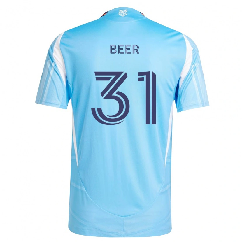 Danxen Mulher Camisola Jack Beer #31 Azul Celeste Branco Principal 2026/27 Camisa