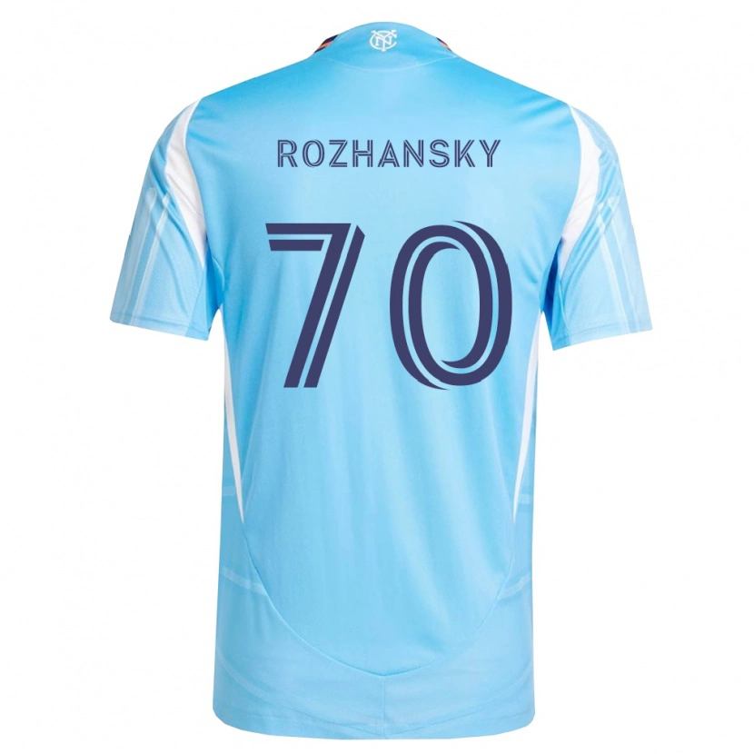 Danxen Mulher Camisola Jake Rozhansky #70 Azul Celeste Branco Principal 2026/27 Camisa