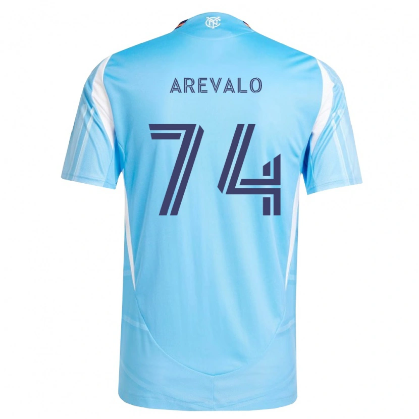 Danxen Mulher Camisola Ronny Arévalo #74 Azul Celeste Branco Principal 2026/27 Camisa