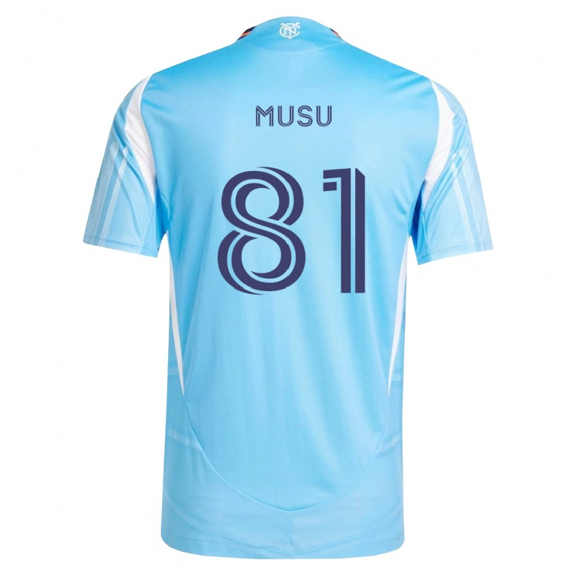 Danxen Mulher Camisola Sebastiano Musu #81 Azul Celeste Branco Principal 2026/27 Camisa