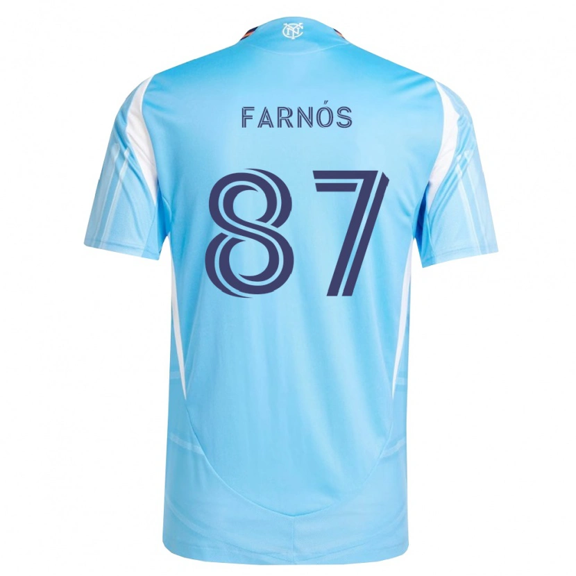 Danxen Mulher Camisola Arnau Farnós #87 Azul Celeste Branco Principal 2026/27 Camisa