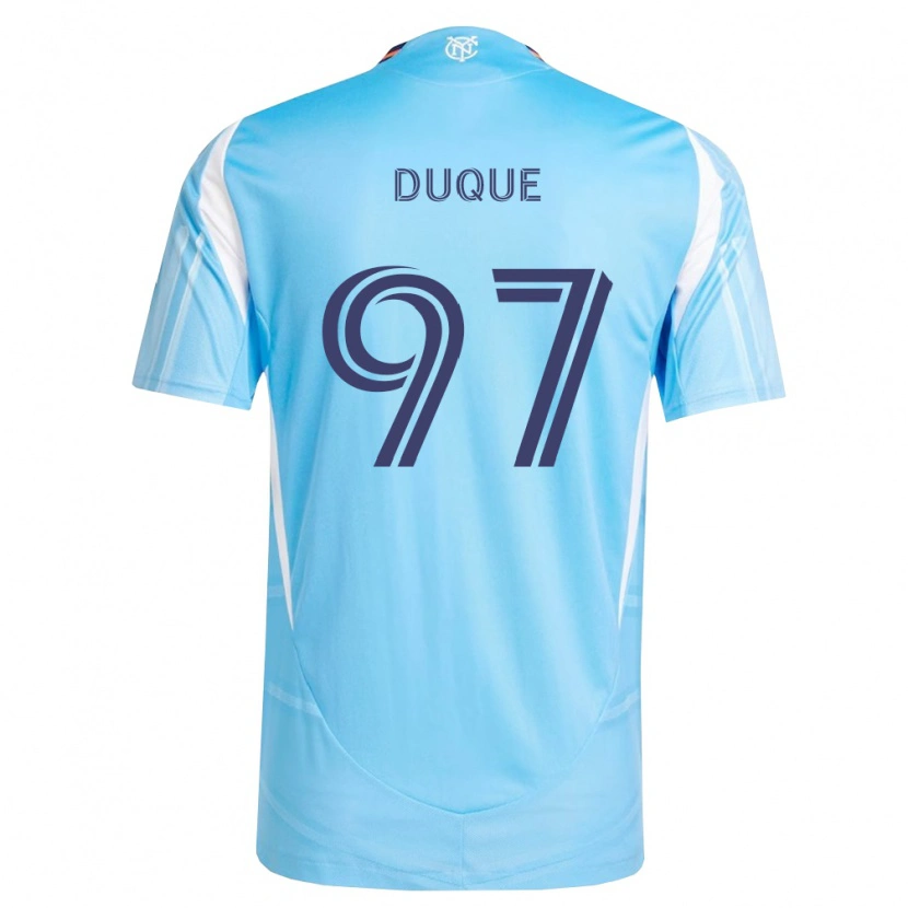 Danxen Mulher Camisola David Duque #97 Azul Celeste Branco Principal 2026/27 Camisa