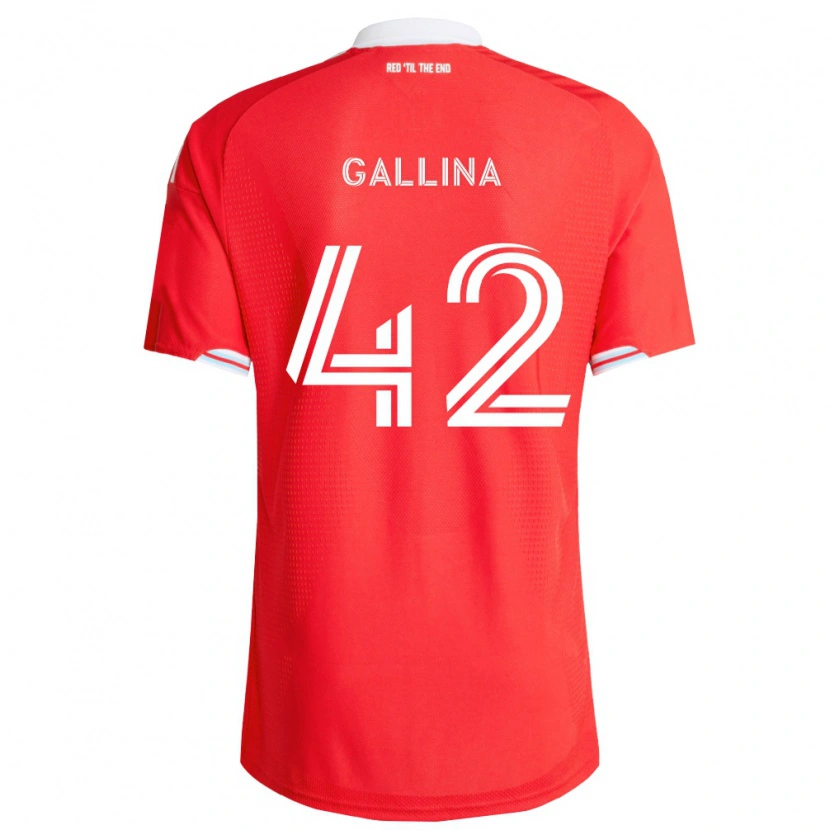 Danxen Mulher Camisola Henrique Gallina #42 Vermelho Azul Profundo Branco Principal 2026/27 Camisa