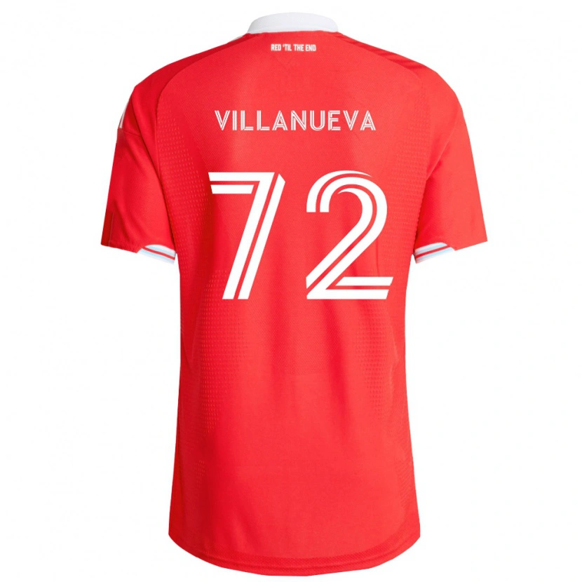 Danxen Mulher Camisola Damyan Villanueva #72 Vermelho Azul Profundo Branco Principal 2026/27 Camisa