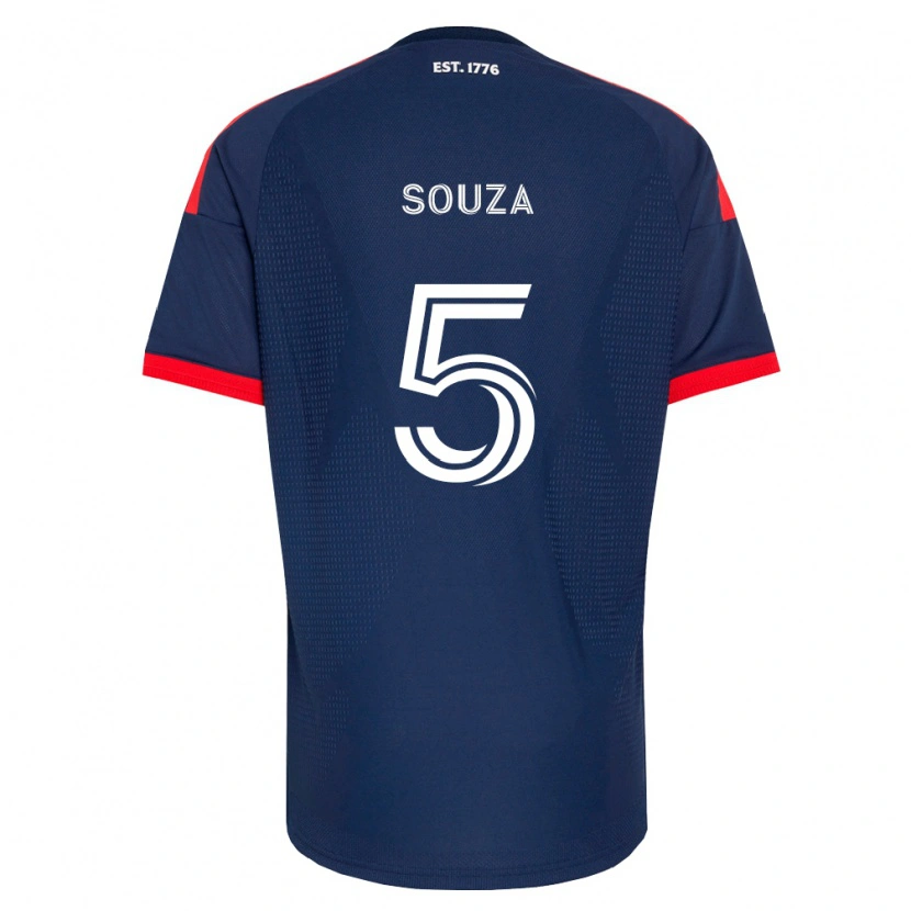 Danxen Mulher Camisola Victor Souza #5 Azul Real Vermelho Branco Principal 2026/27 Camisa