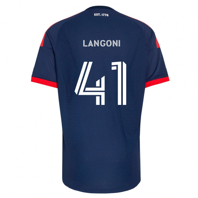 Danxen Mulher Camisola Luca Langoni #41 Azul Real Vermelho Branco Principal 2026/27 Camisa