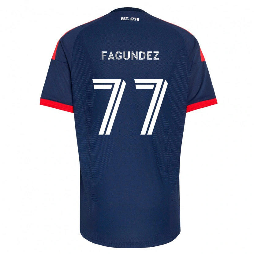 Danxen Mulher Camisola Diego Fagúndez #77 Azul Real Vermelho Branco Principal 2026/27 Camisa
