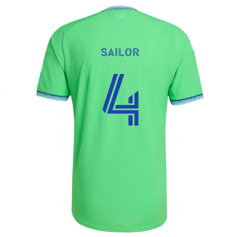 Danxen Mulher Camisola Ryan Sailor #4 Verde Azul Claro Principal 2026/27 Camisa