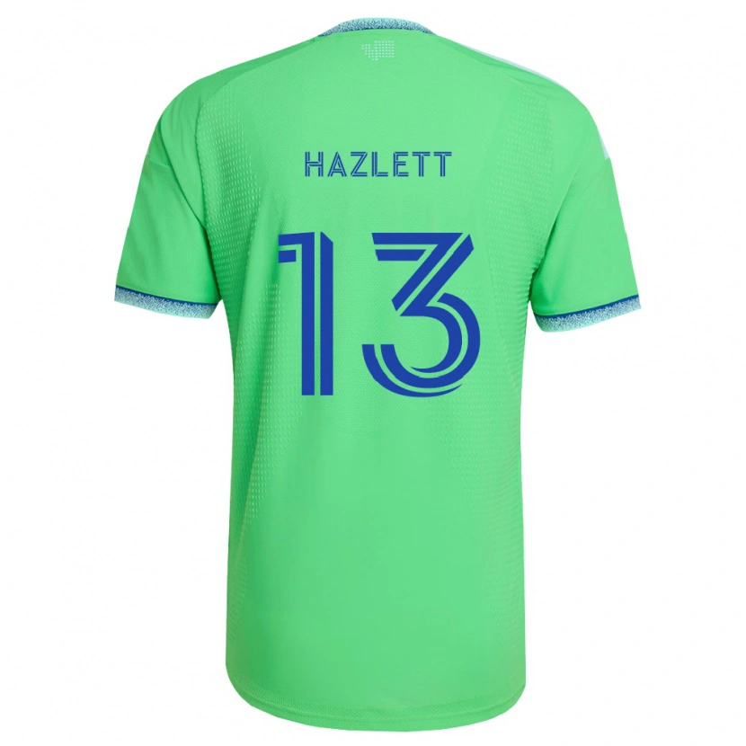 Danxen Mulher Camisola Kimberly Hazlett #13 Verde Azul Claro Principal 2026/27 Camisa