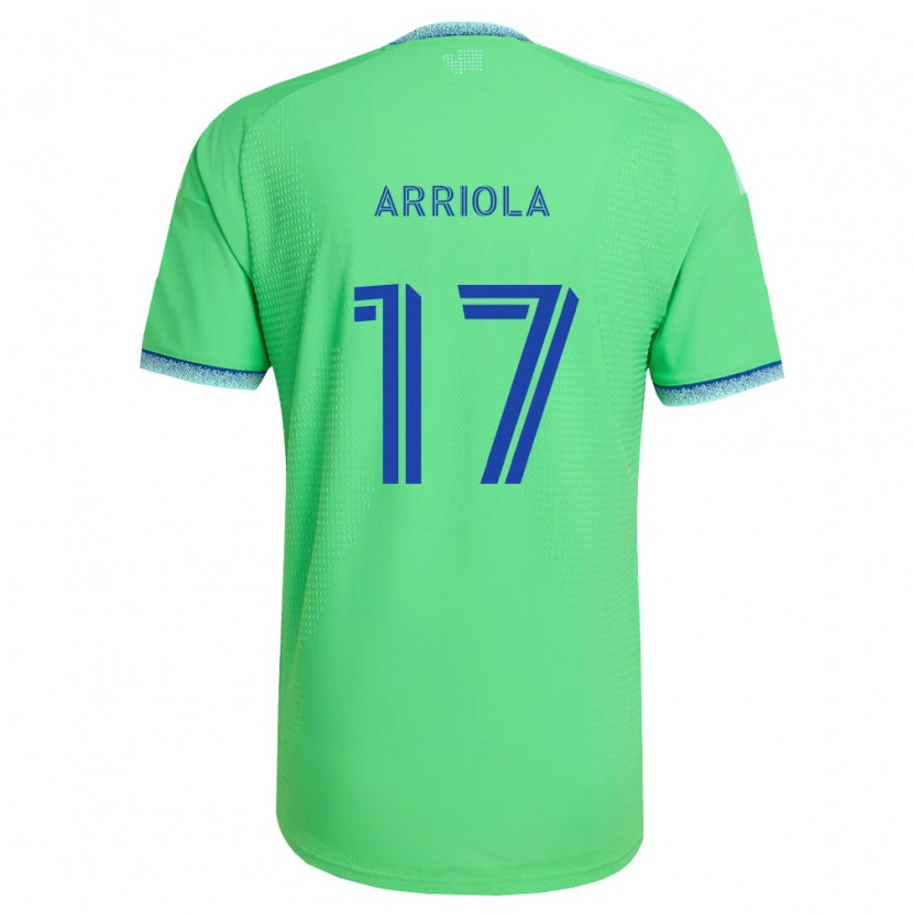 Danxen Mulher Camisola Paul Arriola #17 Verde Azul Claro Principal 2026/27 Camisa