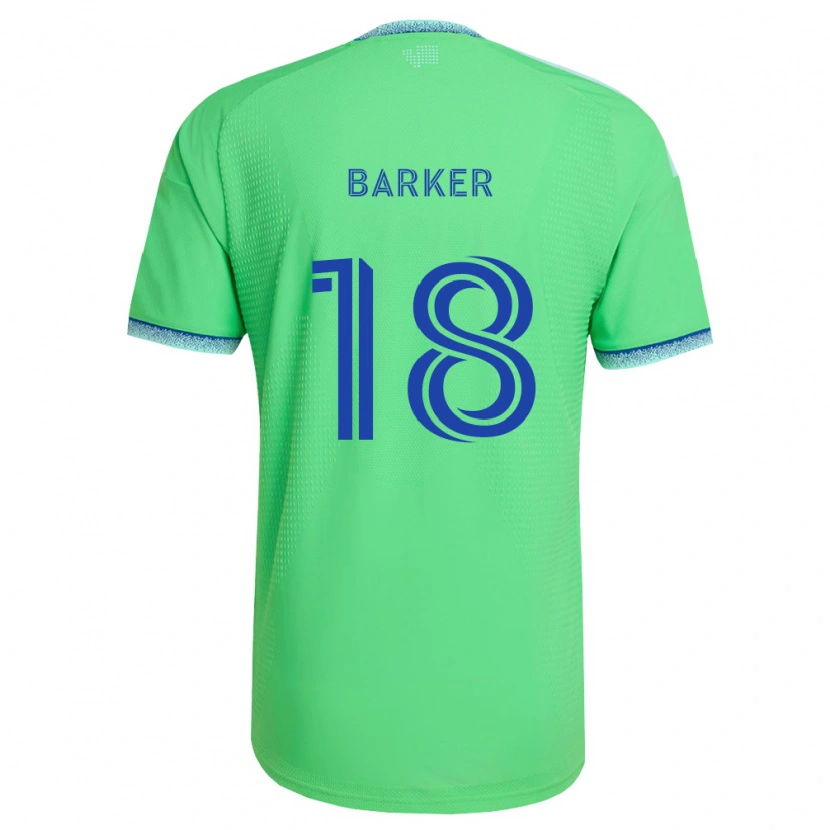 Danxen Mulher Camisola Alicia Barker #18 Verde Azul Claro Principal 2026/27 Camisa
