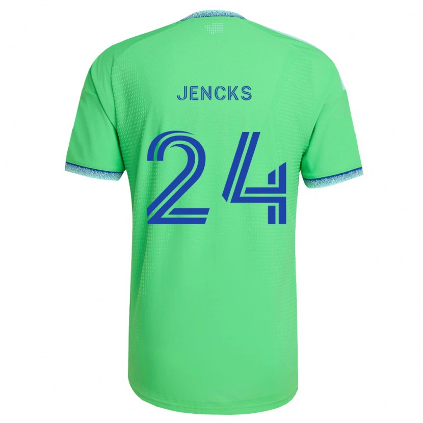 Danxen Mulher Camisola India Jencks #24 Verde Azul Claro Principal 2026/27 Camisa