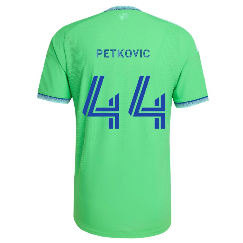 Danxen Mulher Camisola Nikola Petković #44 Verde Azul Claro Principal 2026/27 Camisa