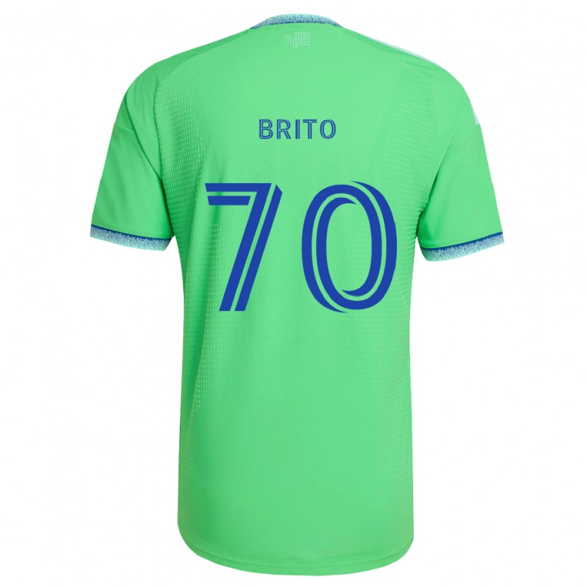 Danxen Mulher Camisola Kelvin-Luis Brito #70 Verde Azul Claro Principal 2026/27 Camisa