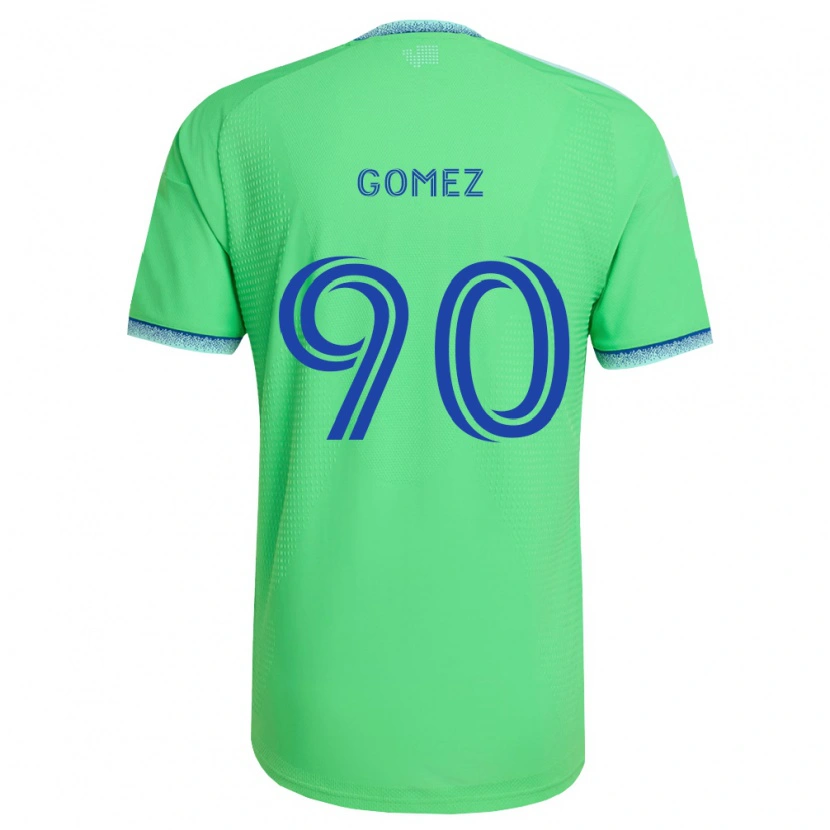 Danxen Mulher Camisola Sebastian Gomez #90 Verde Azul Claro Principal 2026/27 Camisa