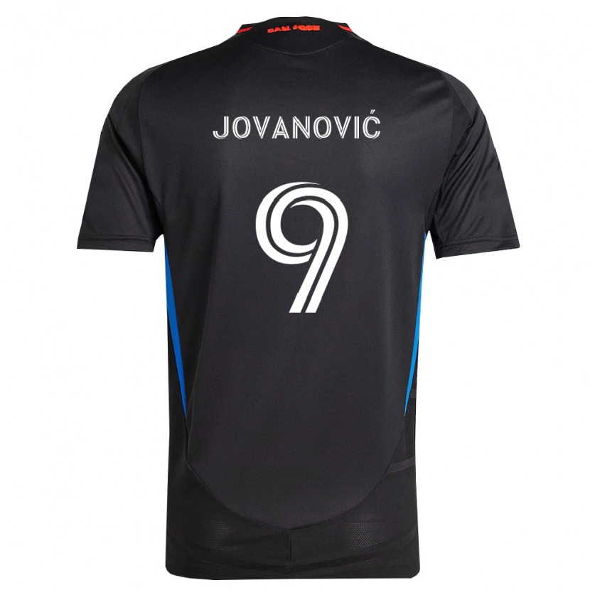 Danxen Mulher Camisola Luka Jovanović #9 Azul Branco Preto Principal 2026/27 Camisa
