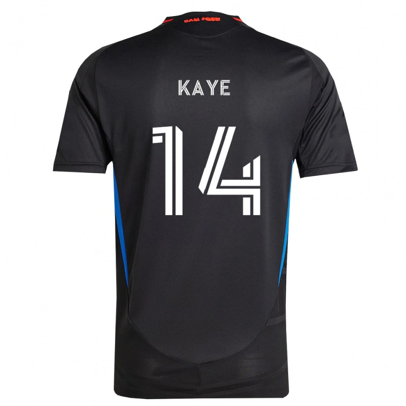 Danxen Mulher Camisola Mark-Anthony Kaye #14 Azul Branco Preto Principal 2026/27 Camisa