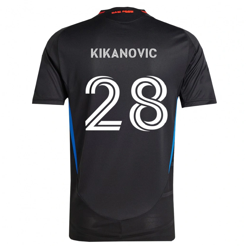 Danxen Mulher Camisola Benji Kikanović #28 Azul Branco Preto Principal 2026/27 Camisa
