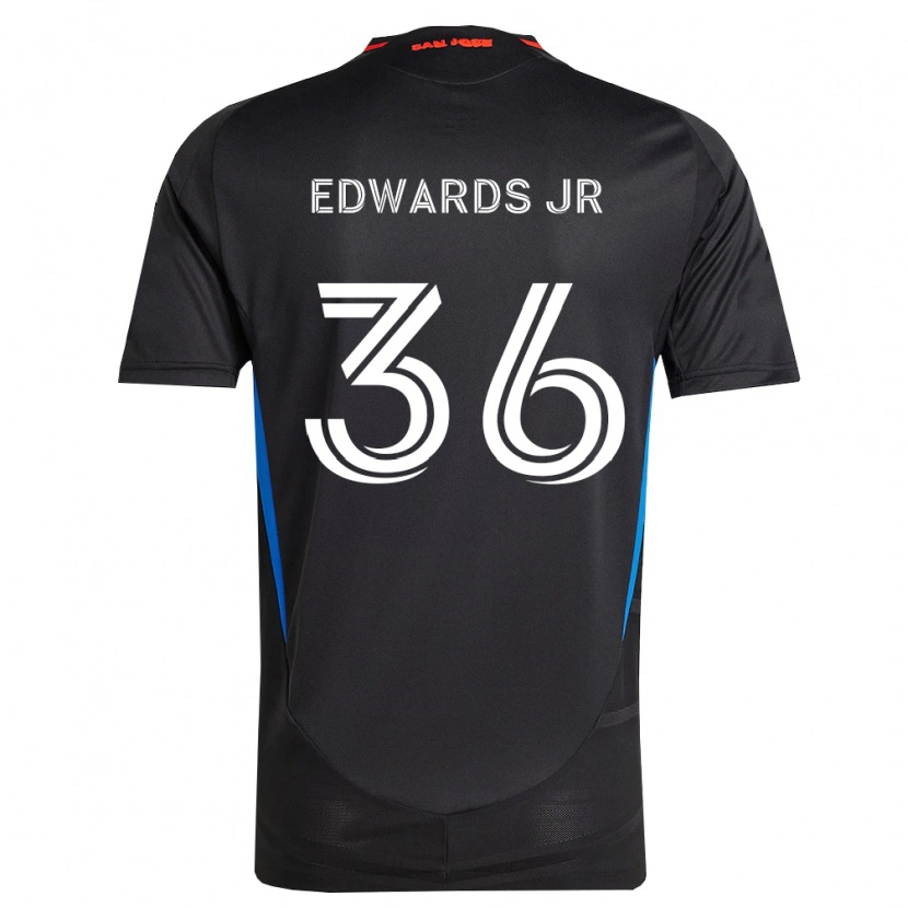 Danxen Mulher Camisola Earl Edwards Jr. #36 Azul Branco Preto Principal 2026/27 Camisa