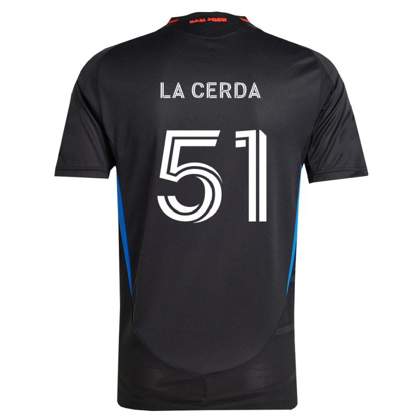 Danxen Mulher Camisola Eric De La Cerda #51 Azul Branco Preto Principal 2026/27 Camisa