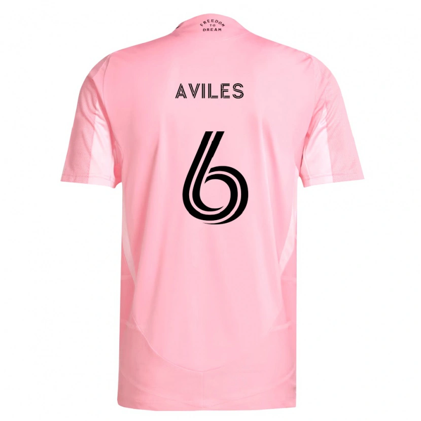 Danxen Mulher Camisola Tomás Avilés #6 Rosa Preto Principal 2026/27 Camisa