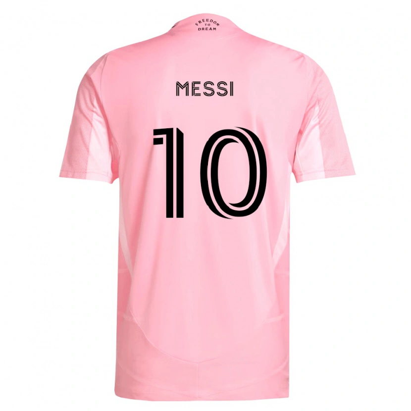 Danxen Mulher Camisola Lionel Messi #10 Rosa Preto Principal 2026/27 Camisa