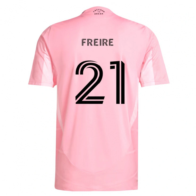 Danxen Mulher Camisola Nicolas Freire #21 Rosa Preto Principal 2026/27 Camisa