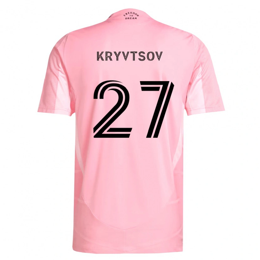 Danxen Mulher Camisola Sergiy Kryvtsov #27 Rosa Preto Principal 2026/27 Camisa