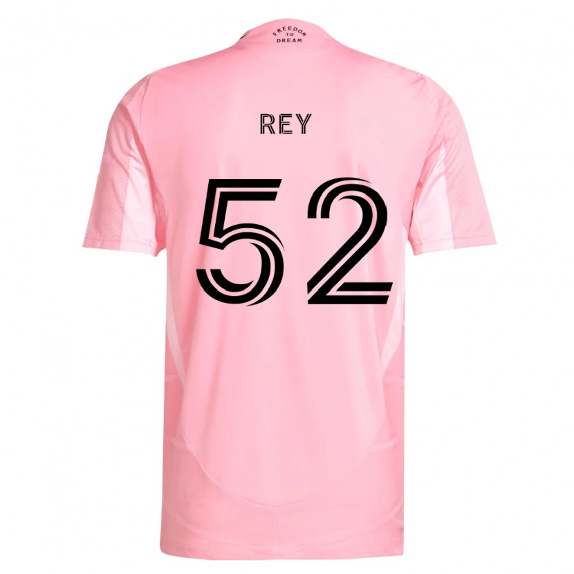 Danxen Mulher Camisola Diego Rey #52 Rosa Preto Principal 2026/27 Camisa