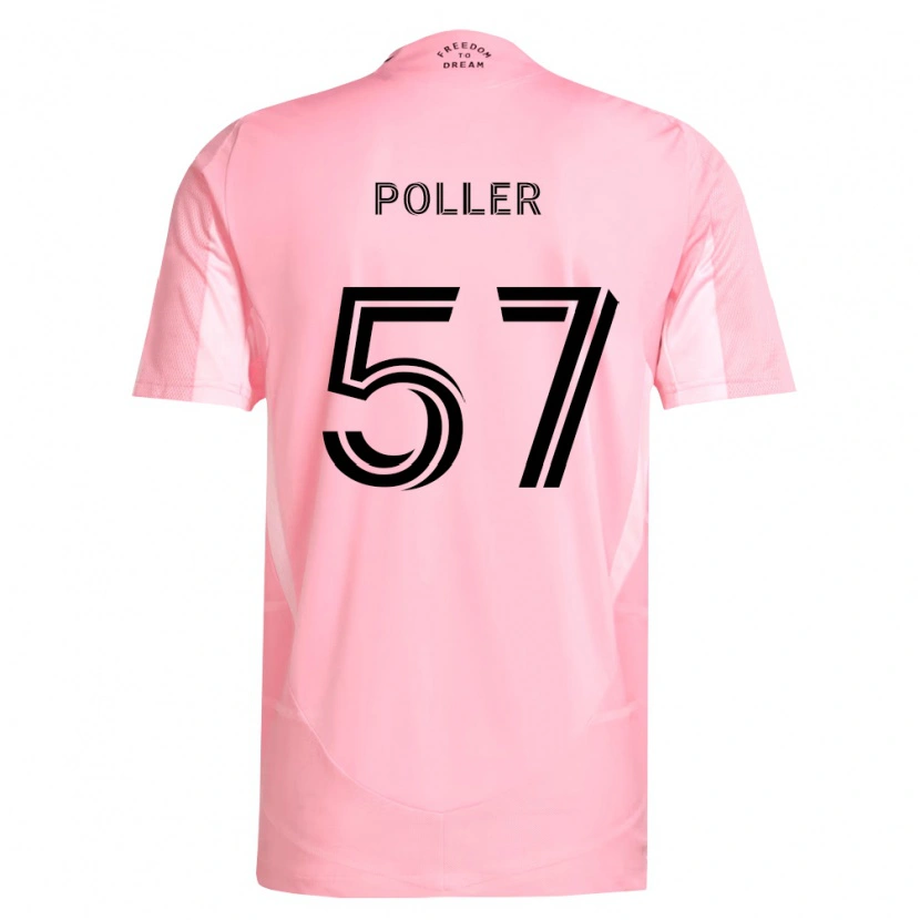 Danxen Mulher Camisola Sebastian Poller #57 Rosa Preto Principal 2026/27 Camisa
