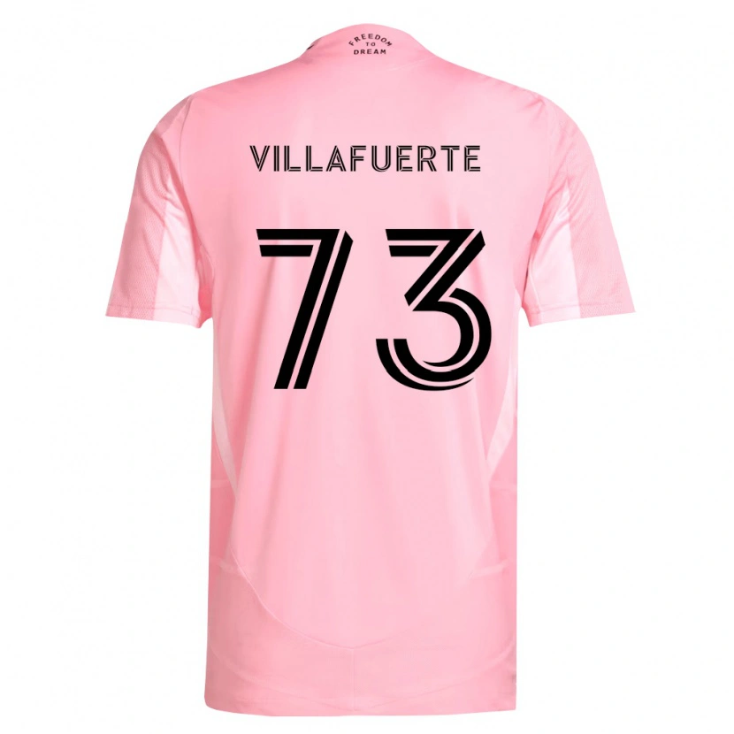 Danxen Mulher Camisola Kendry Villafuerte #73 Rosa Preto Principal 2026/27 Camisa
