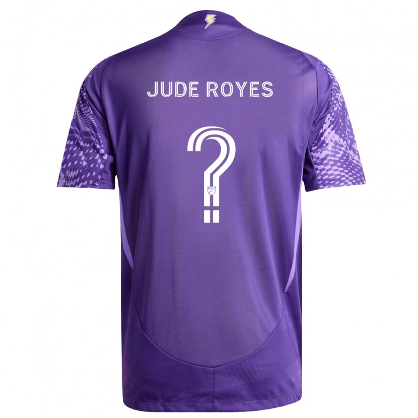 Danxen Mulher Camisola Jude Royes #0 Roxo Branco Principal 2026/27 Camisa