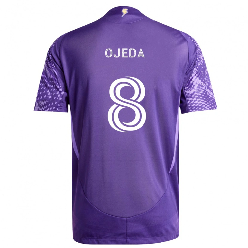 Danxen Mulher Camisola Braian Ojeda #8 Roxo Branco Principal 2026/27 Camisa