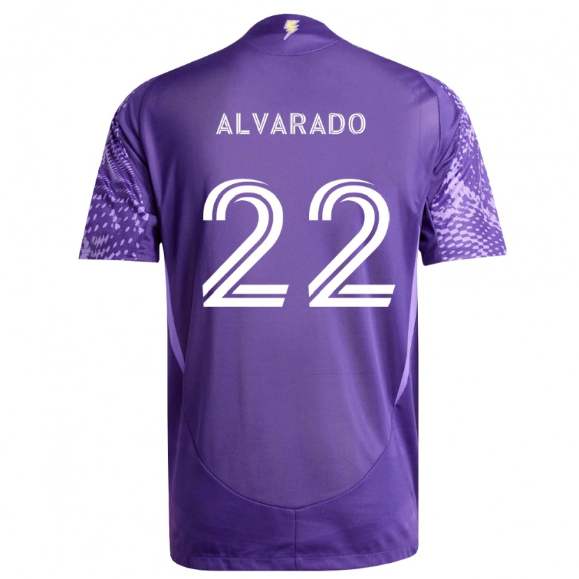 Danxen Mulher Camisola Lennox Alvarado #22 Roxo Branco Principal 2026/27 Camisa