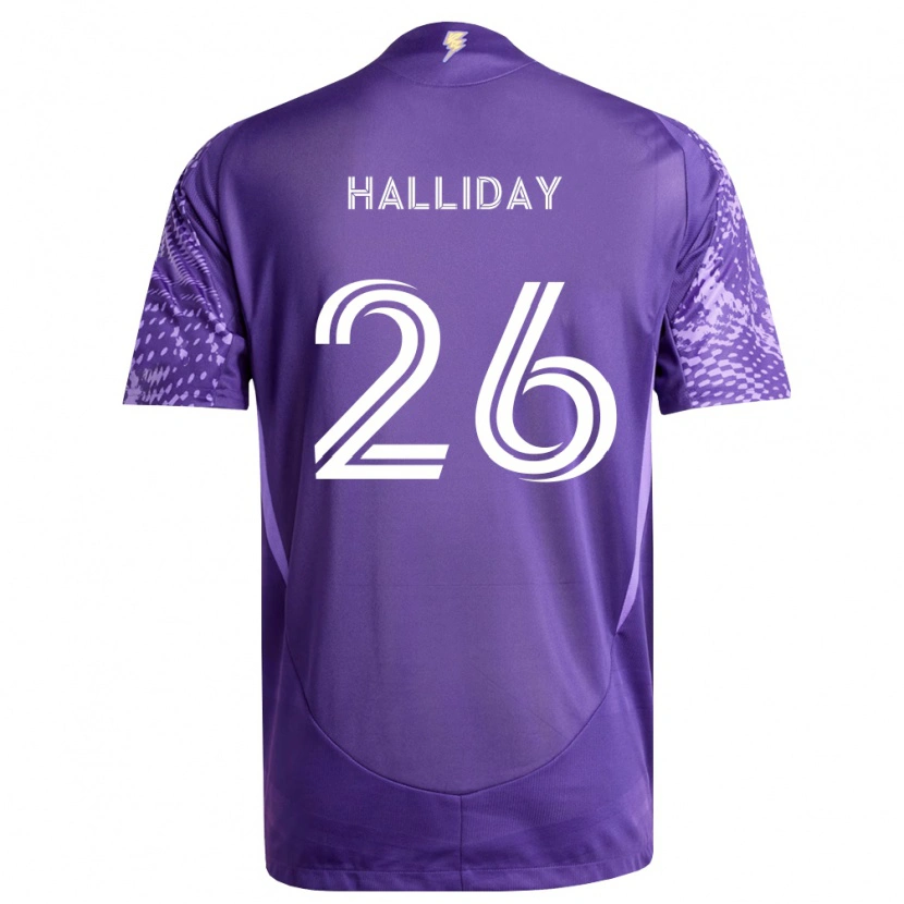 Danxen Mulher Camisola Michael Halliday #26 Roxo Branco Principal 2026/27 Camisa