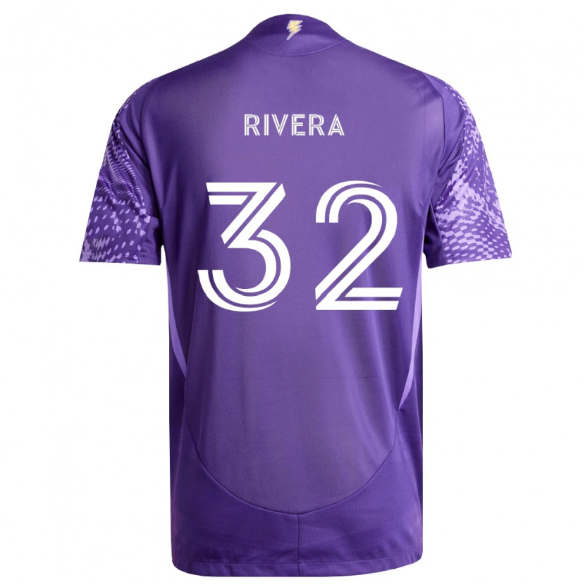 Danxen Mulher Camisola Wilfredo Rivera #32 Roxo Branco Principal 2026/27 Camisa