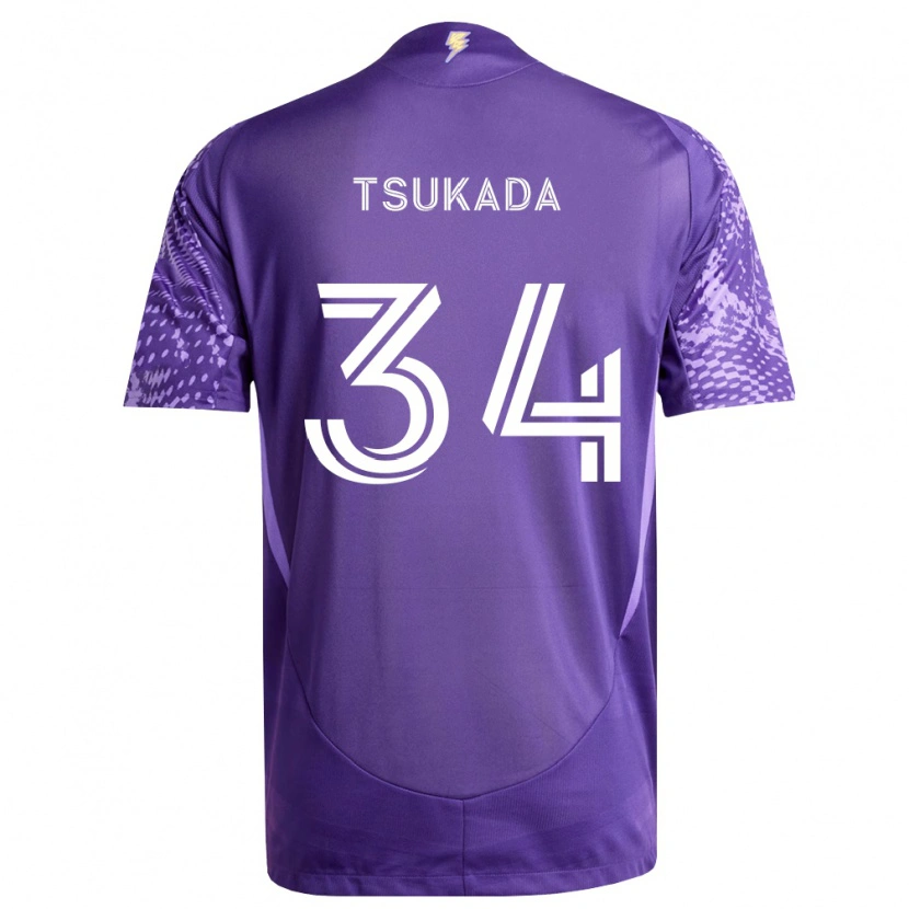 Danxen Mulher Camisola Yutaro Tsukada #34 Roxo Branco Principal 2026/27 Camisa