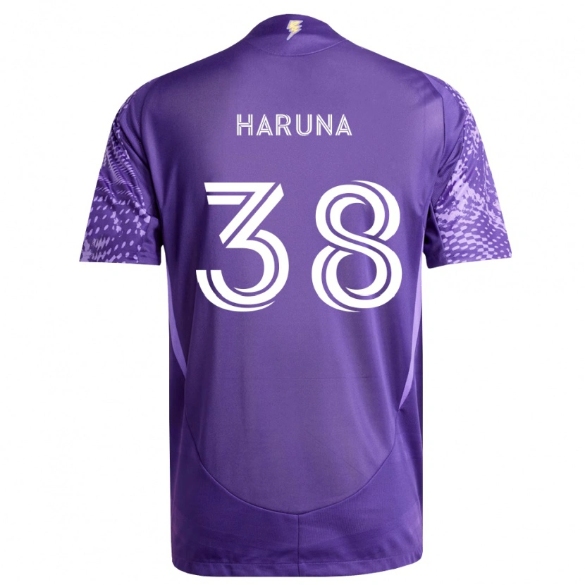 Danxen Mulher Camisola Issah Haruna #38 Roxo Branco Principal 2026/27 Camisa