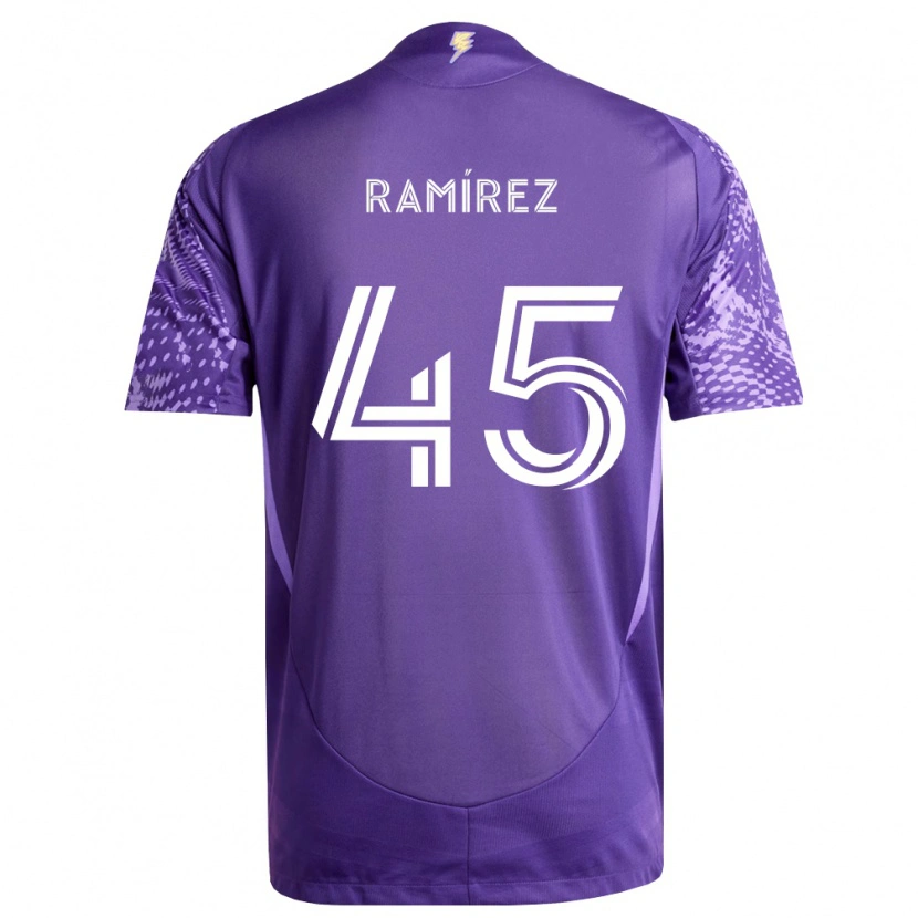 Danxen Mulher Camisola Jacob Ramírez #45 Roxo Branco Principal 2026/27 Camisa