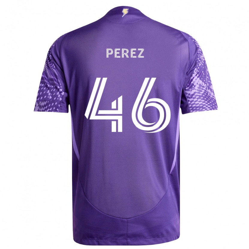 Danxen Mulher Camisola Franco Pérez #46 Roxo Branco Principal 2026/27 Camisa