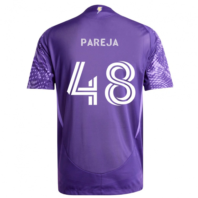 Danxen Mulher Camisola Diego Pareja #48 Roxo Branco Principal 2026/27 Camisa
