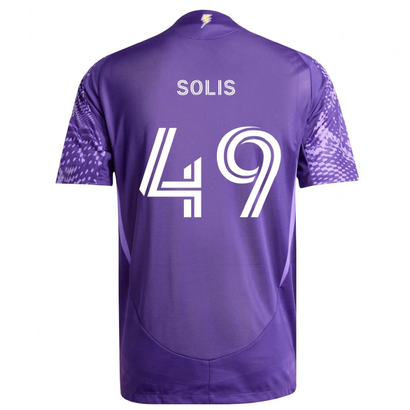 Danxen Mulher Camisola Jhon Solís #49 Roxo Branco Principal 2026/27 Camisa