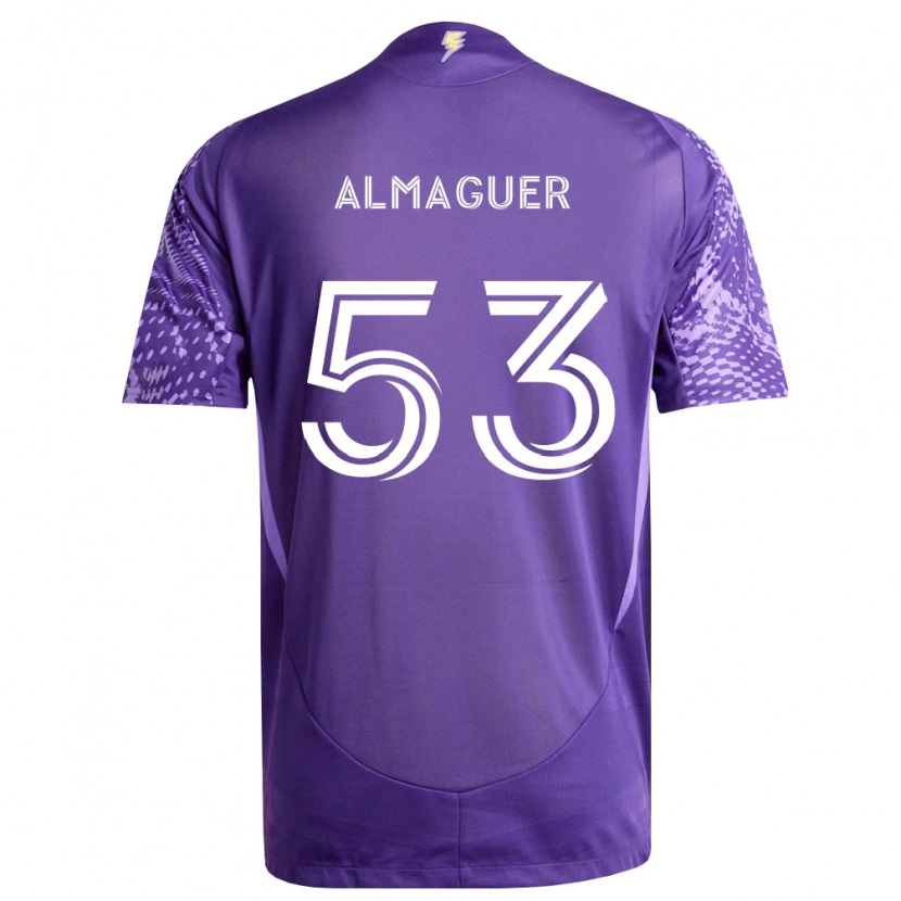 Danxen Mulher Camisola Jorge Almaguer #53 Roxo Branco Principal 2026/27 Camisa